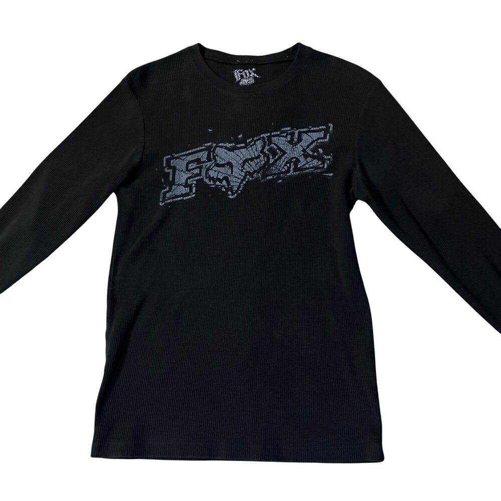 Fox Racing Mens M Black Long Sleeve Graphic Shirt Used - Picture 5 of 10
